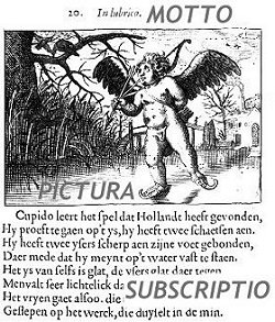 Embleem uit Heinsius' Ambacht van Cupido (1613)