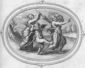 Pictura uit Amorum Emblemata (1608) van Vaenius