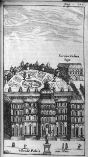 This is what travellers saw when they visited Rome: Palace of Nero. From: Afbeeldinge van het Oude Rome (1661; roughly translates into: Images of Ancient Rome)