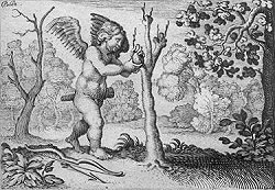 Emblem from Heinsius, Ambacht van Cupido (1613; roughly translates into: Trade of Cupid)